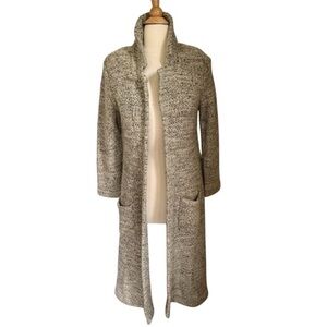 Vintage Q Muliti Color Knitted Maxi Wool & Acrylic Cardigan Size Medium